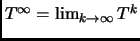 $ T^\infty=\lim_{k\to\infty}T^k$